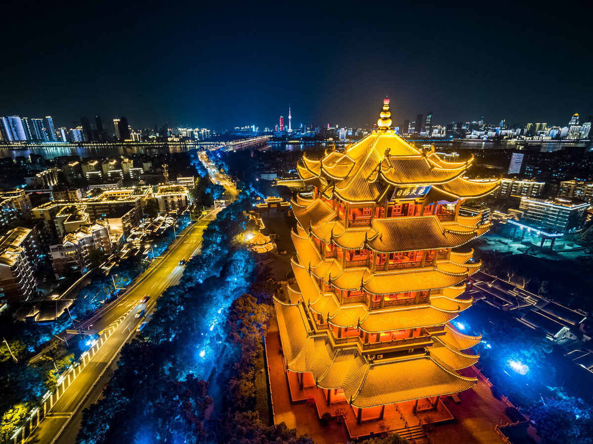 武漢航拍空中視覺看武漢